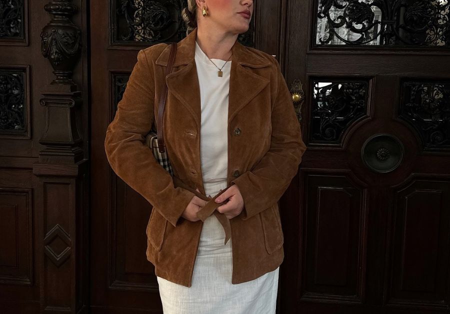 Suede Jacket Outfits for Days When Leather Feels Too Much (1)